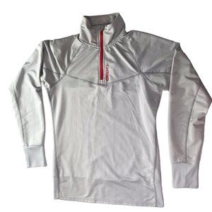 CRAFT Half-Zip Pullover Gray.  Mock Neck Women's XS.  Long Sleeve XC Skiing